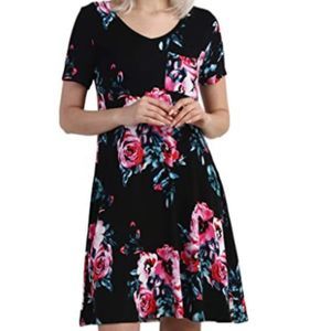 Women's Summer Short Sleeve Casual T Shirt Dress